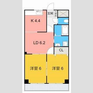 2LDK 間取り図