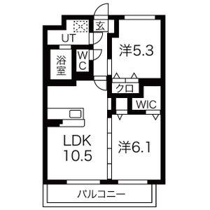2LDK 間取り図
