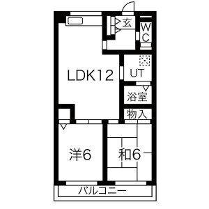 2LDK 間取り図