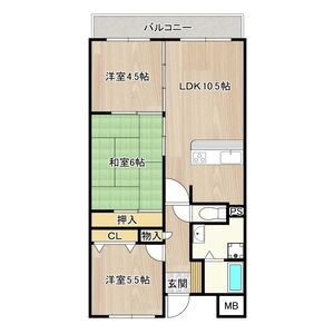 3LDK 間取り図