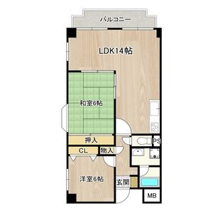 2LDK 間取り図