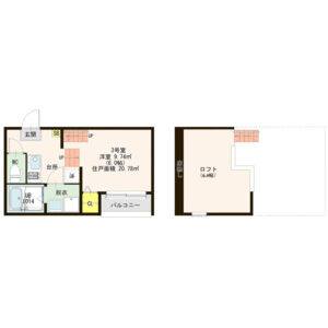 ワンルーム 間取り図