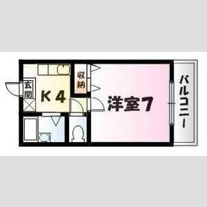 1K 間取り図