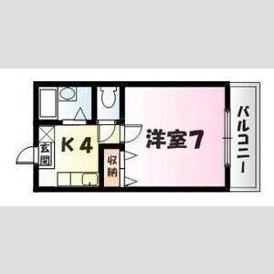 1K 間取り図