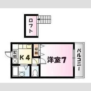 1K 間取り図