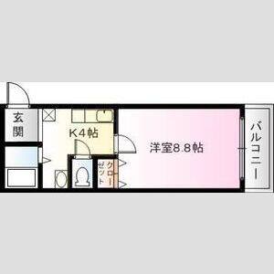 1K 間取り図