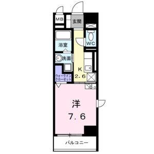 1K 間取り図