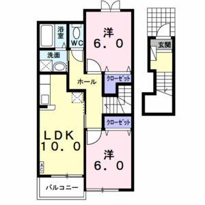 2LDK 間取り図