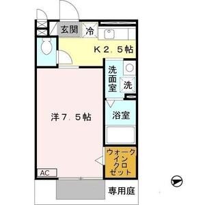 1K 間取り図