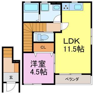 1LDK 間取り図