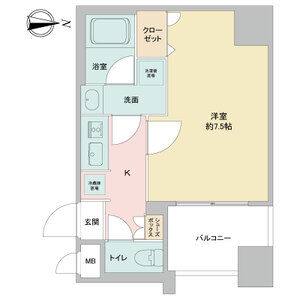 1K 間取り図