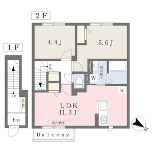 2LDK 間取り図