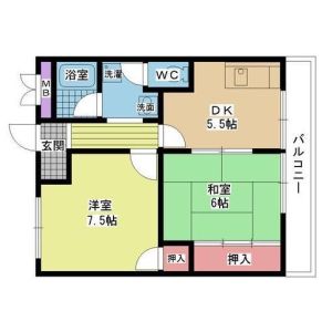 2DK 間取り図