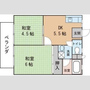 2DK 間取り図