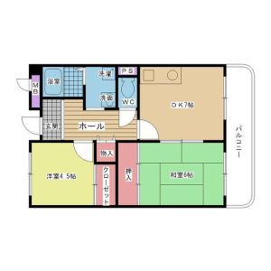 2DK 間取り図