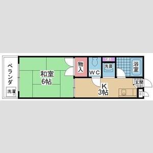1K 間取り図