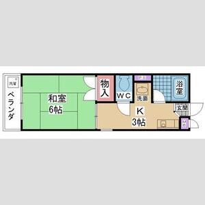 1K 間取り図