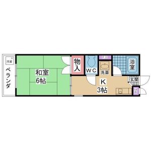 1K 間取り図