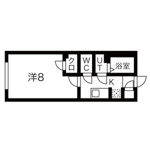 1K 間取り図
