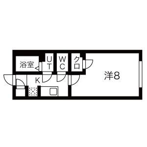 1K 間取り図