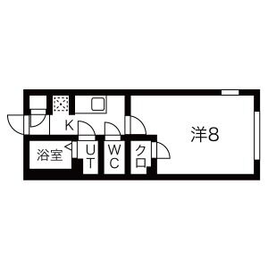 1K 間取り図
