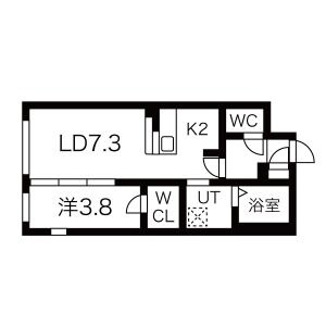 1LDK 間取り図