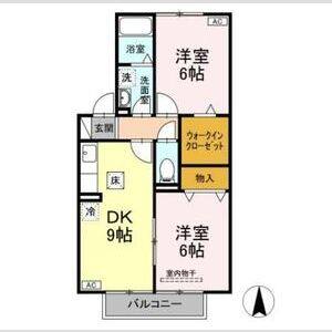 2DK 間取り図