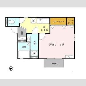 1K 間取り図