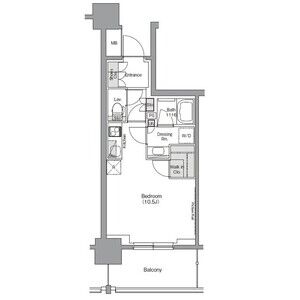 ワンルーム 間取り図