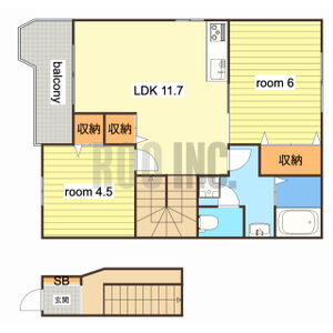 2LDK 間取り図