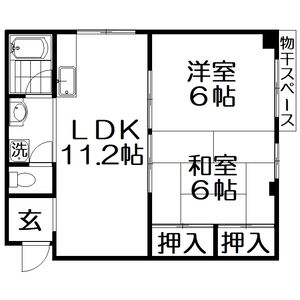 2LDK 間取り図