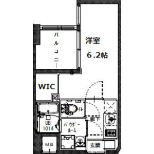 1K 間取り図