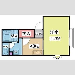 1K 間取り図
