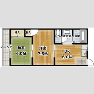 2DK 間取り図