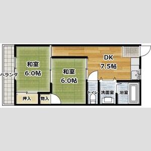 2DK 間取り図