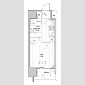1K 間取り図
