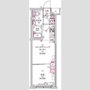 1DK 間取り図