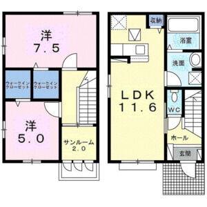 2LDK 間取り図