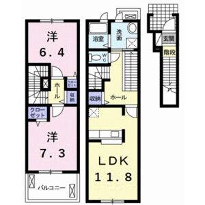 2LDK 間取り図