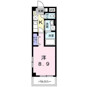 1K 間取り図