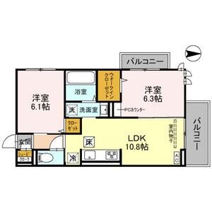 2LDK 間取り図