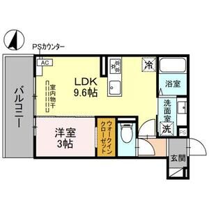 1LDK 間取り図