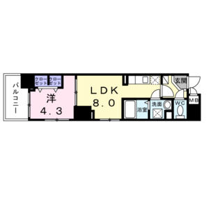 1LDK 間取り図