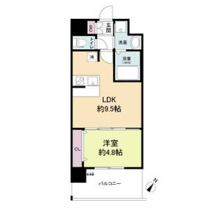 1LDK 間取り図