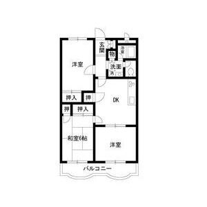 3DK 間取り図