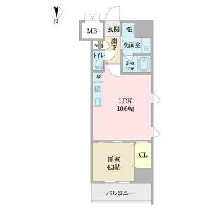 1LDK 間取り図