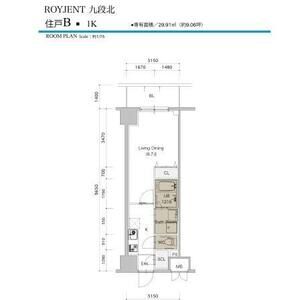 1K 間取り図
