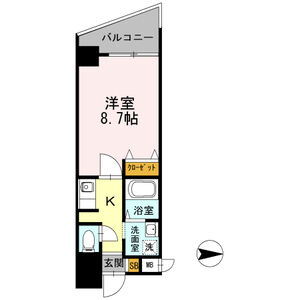 1K 間取り図