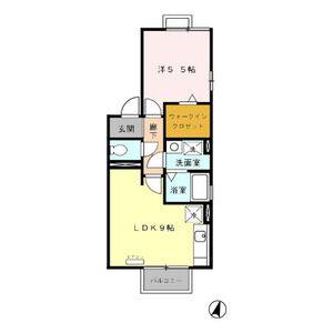 1LDK 間取り図