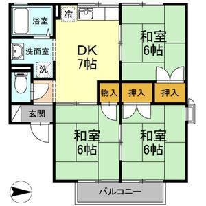 3DK 間取り図